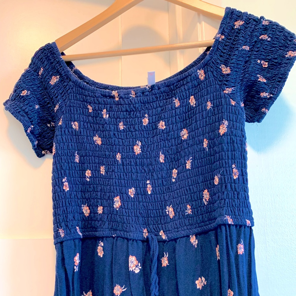 Xhilaration Maxi Dress • Smocked top • Blue Floral